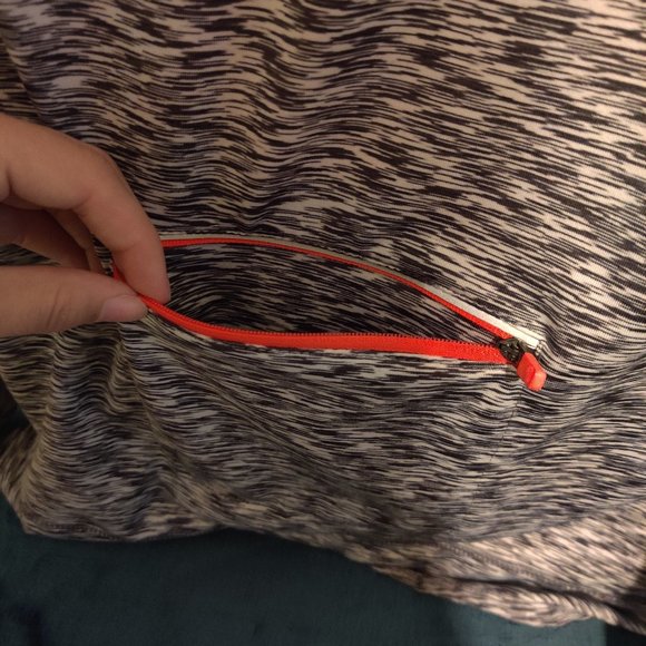 Black and White Athletic Long Sleeve Hooded Shirt - Picture 8 of 10